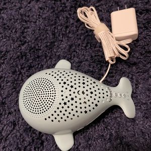 Vetch Wyatt the Whale sound machine/lullabies, with colored ceiling lights.